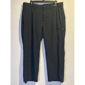 Eddie Bauer Hiking Pants Womens 12 Stretch Outdoors Cinch Up Crop Black